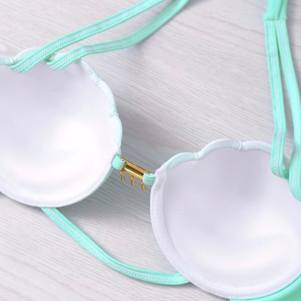 🐠2x HP!🐠Mint Green Ombré Sexy Shell Bikini Set🐠 - Picture 5 of 8